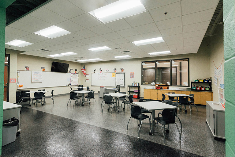 inside view of a classroom