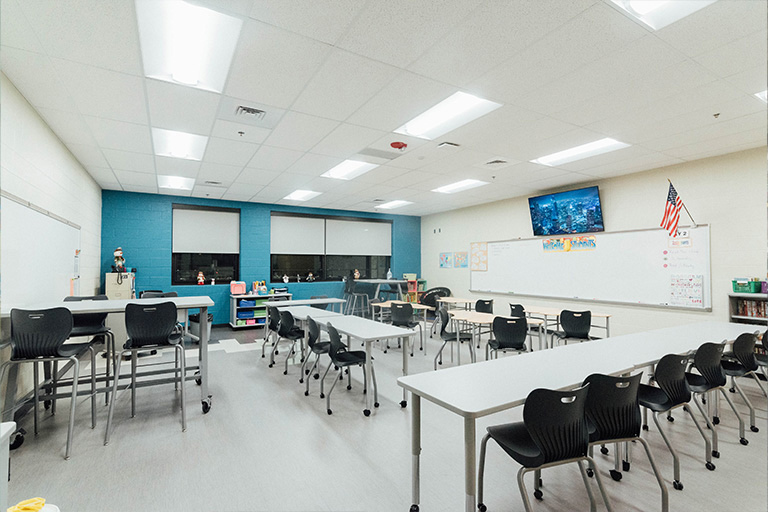 inside view of a classroom